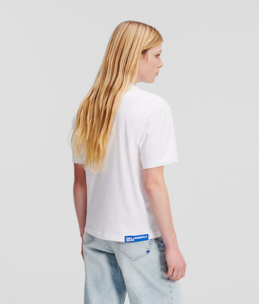 KARL LAGERFELD  JEANS KLJ REGULAR SSLV TEE | WHITE