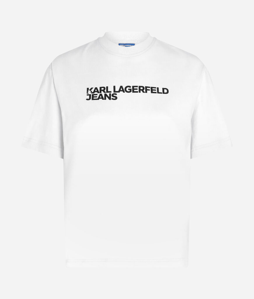 KARL LAGERFELD  JEANS KLJ REGULAR SSLV TEE | WHITE