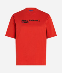 KARL LAGERFELD  JEANS KLJ REGULAR SSLV TEE | DARK RED