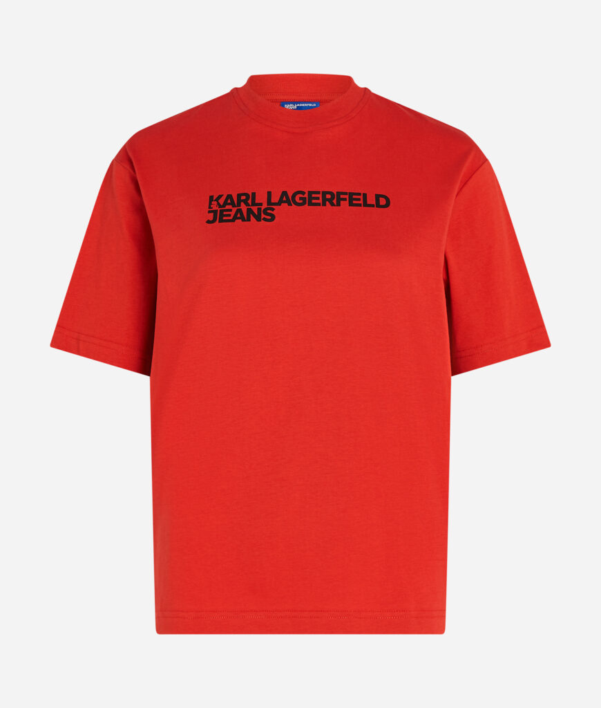 KARL LAGERFELD  JEANS KLJ REGULAR SSLV TEE | DARK RED