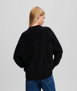 KARL LAGERFELD  JEANS KLJ RELAXED LOGO SWEATER | BLACK