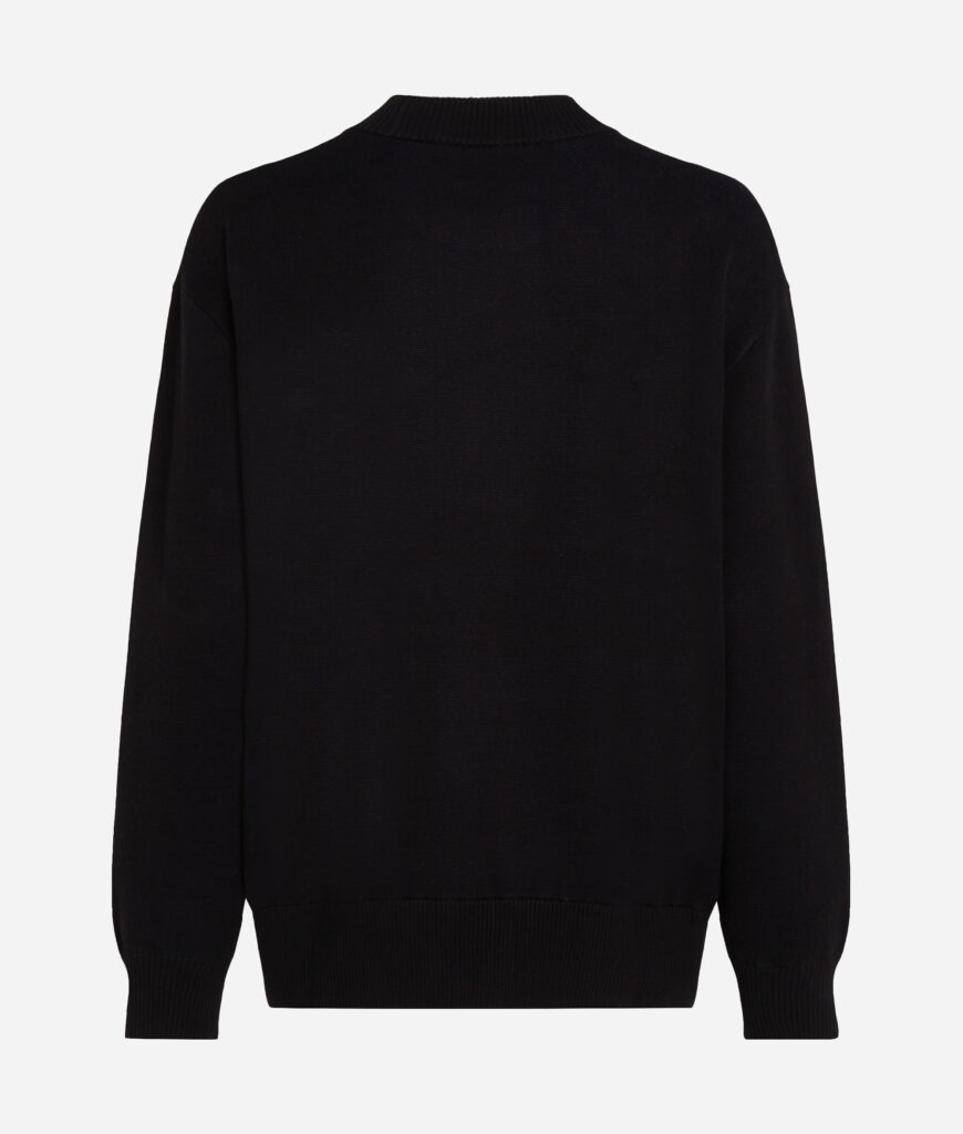 KARL LAGERFELD  JEANS KLJ RELAXED LOGO SWEATER | BLACK