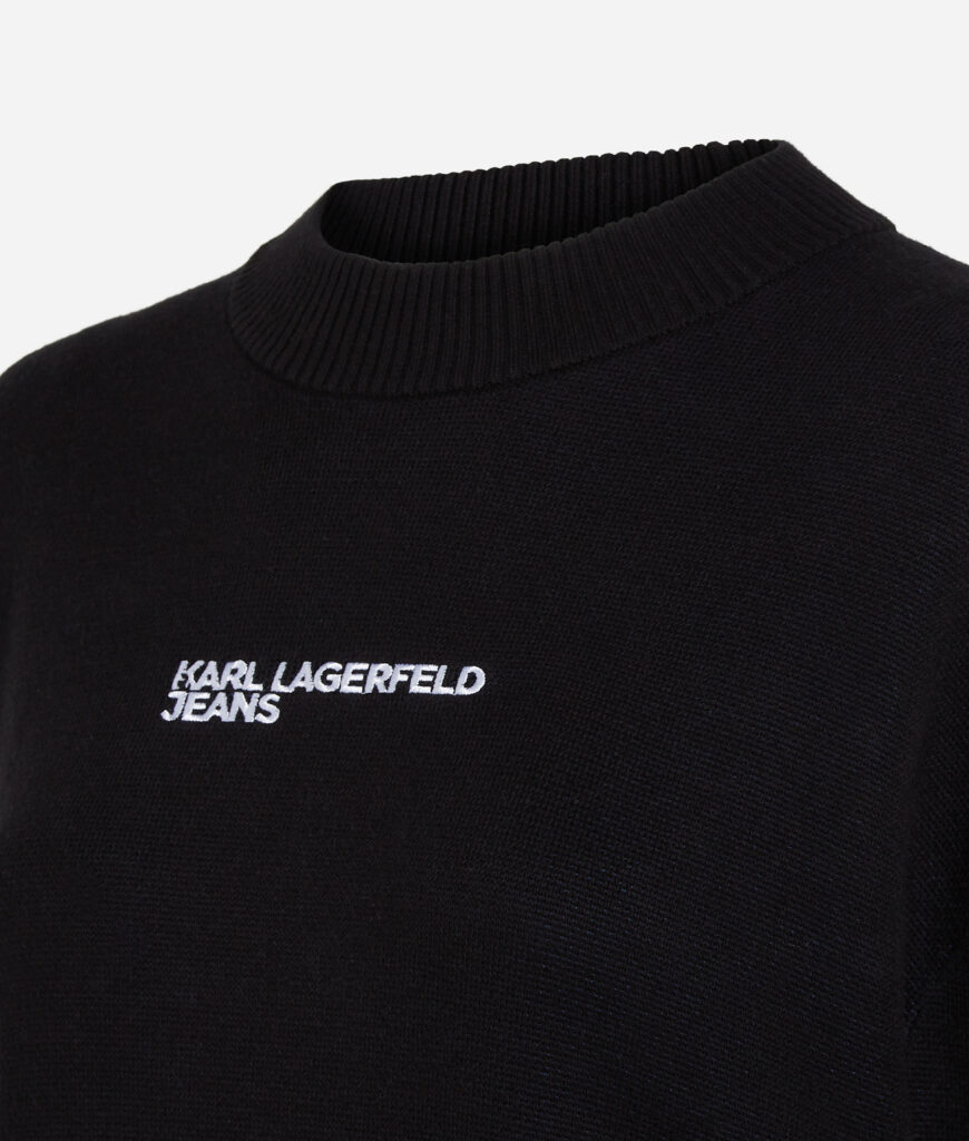 KARL LAGERFELD  JEANS KLJ RELAXED LOGO SWEATER | BLACK