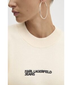 KARL LAGERFELD  JEANS KLJ RELAXED LOGO SWEATER | OFF WHITE