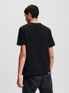 KARL LAGERFELD  JEANS KLJ REGULAR SSLV FOIL LOGO TEE | BLACK