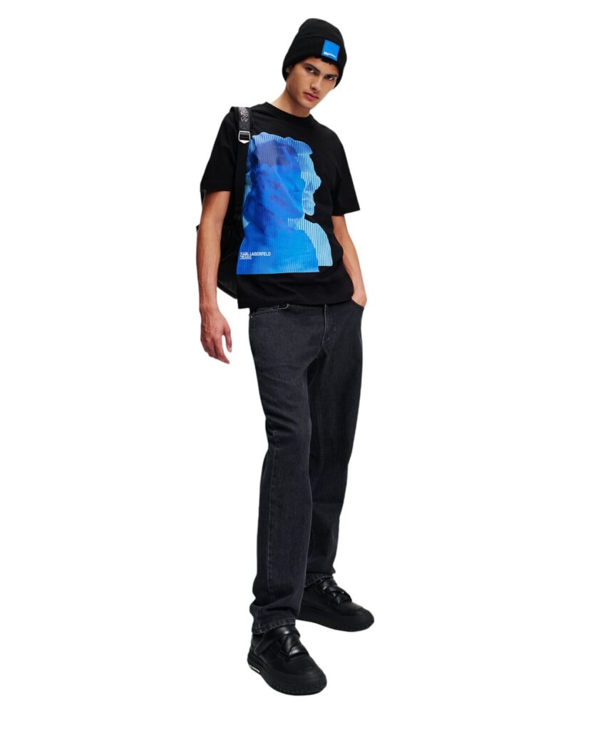 KARL LAGERFELD  JEANS KLJ REGULAR SSLV KARL TEE | BLACK