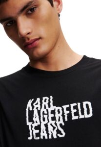 KARL LAGERFELD  JEANS KLJ REGULAR SSLV LOGO TEE | BLACK