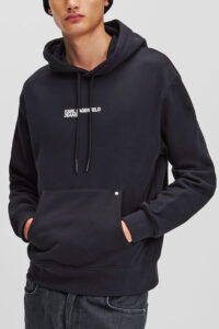 KARL LAGERFELD  JEANS KLJ REGULAR KARL HOODIE | BLACK