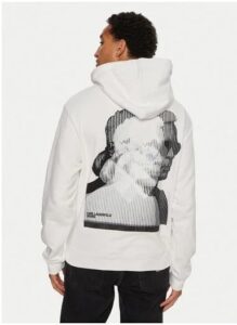 KARL LAGERFELD  JEANS KLJ REGULAR KARL HOODIE | WHITE