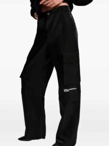 KARL LAGERFELD  JEANS KLJ IRIDESCENT CARGO PANT | BLACK