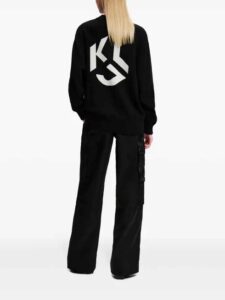 KARL LAGERFELD  JEANS KLJ IRIDESCENT CARGO PANT | BLACK