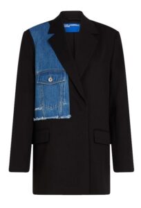 KARL LAGERFELD  JEANS KLJ MIXED DENIM BLAZER | BLACK