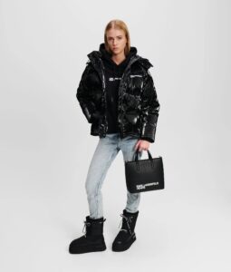 KARL LAGERFELD  JEANS KLJ PEARLIZED PUFFER | BLACK