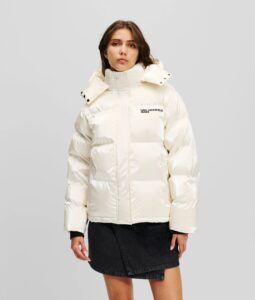 KARL LAGERFELD  JEANS KLJ PEARLIZED PUFFER | OFF WHITE