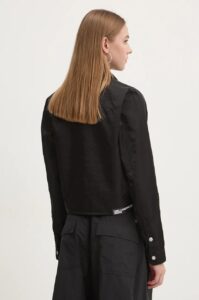 KARL LAGERFELD  JEANS KLJ BOXY IRIDESCENT SHIRT | BLACK