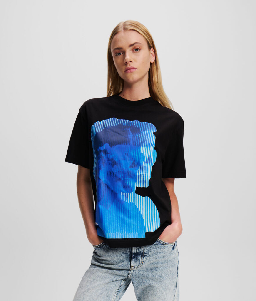 KARL LAGERFELD  JEANS KLJ REGULAR SSLV KARL TEE | BLACK