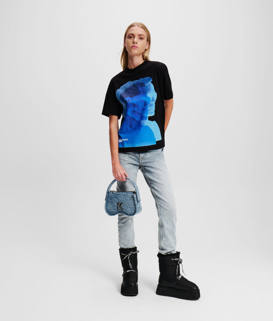 KARL LAGERFELD  JEANS KLJ REGULAR SSLV KARL TEE | BLACK