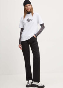 KARL LAGERFELD  JEANS KLJ REGULAR SSLV LOGO TEE | WHITE