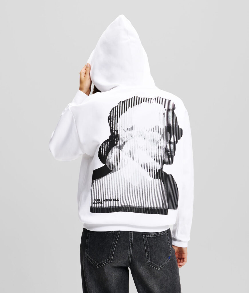 KARL LAGERFELD  JEANS KLJ RELAXED KARL HOODIE | WHITE