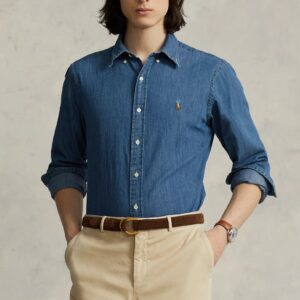 POLO RALPH LAUREN CUBDPPCS-LONG SLEEVE-SPORT SHIRT | DENIM