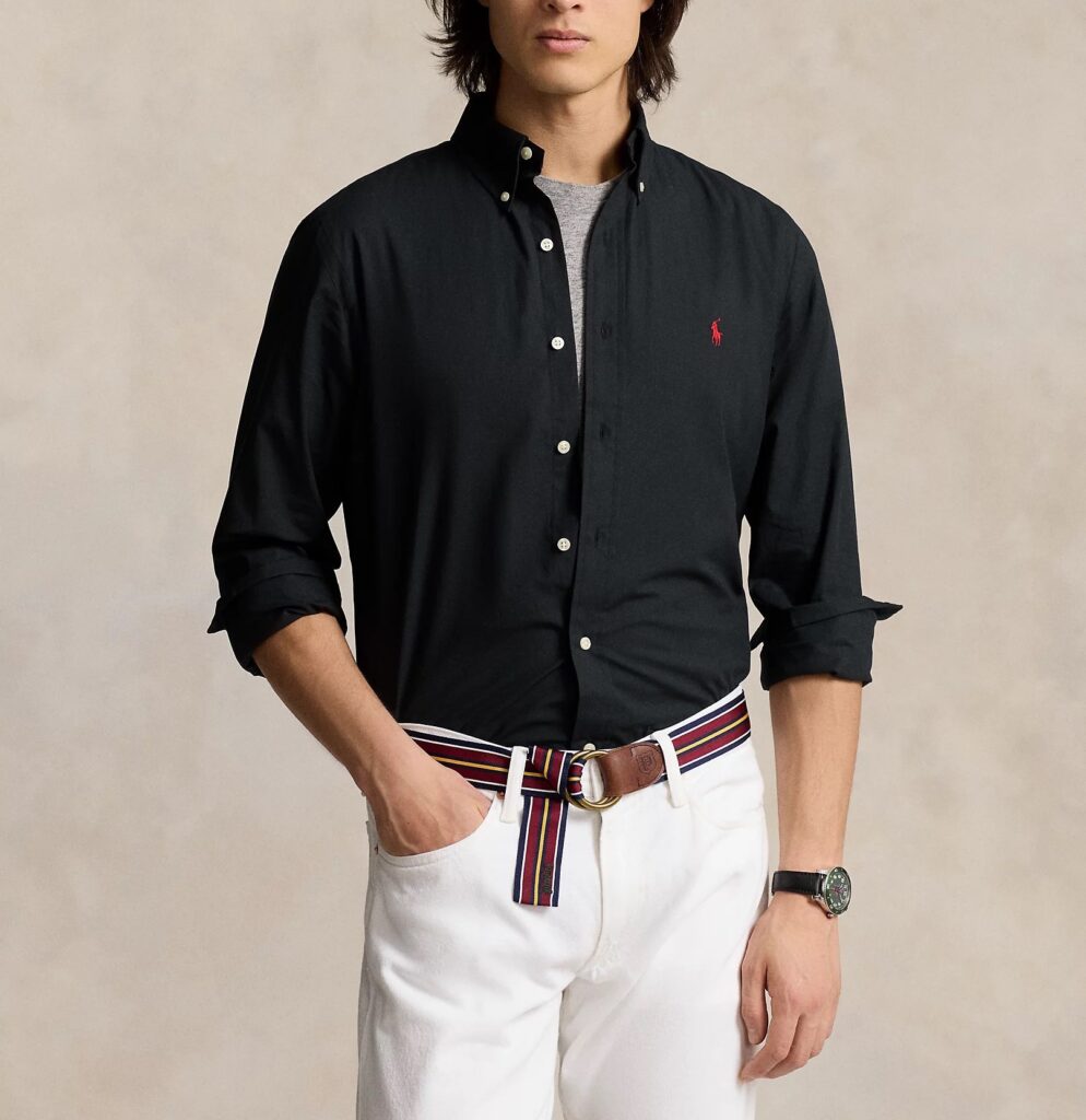 POLO RALPH LAUREN CUBDPPCS-LONG SLEEVE-SPORT SHIRT | BLACK