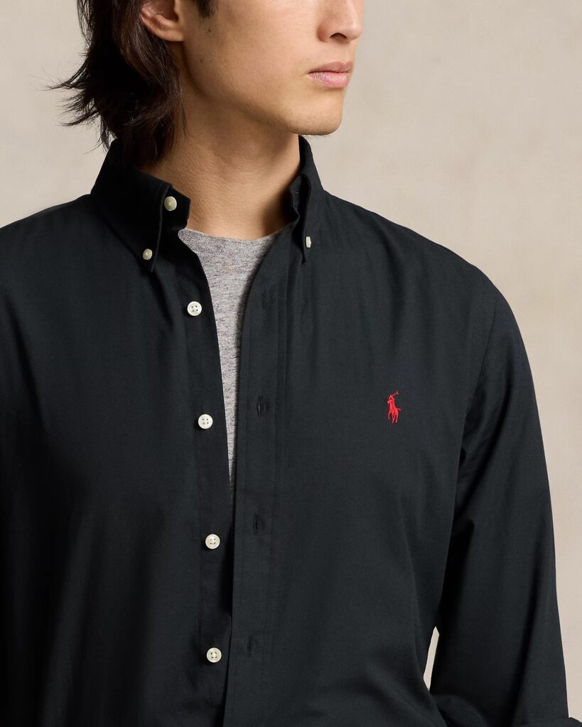 POLO RALPH LAUREN CUBDPPCS-LONG SLEEVE-SPORT SHIRT | BLACK