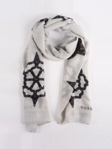 GUESS SESTRI LOGO MAXI PEONY SCARF 8 ΑΞΕΣΟΥΑΡ ΓΥΝΑΙΚΕΙΟ | LIGHT GREY