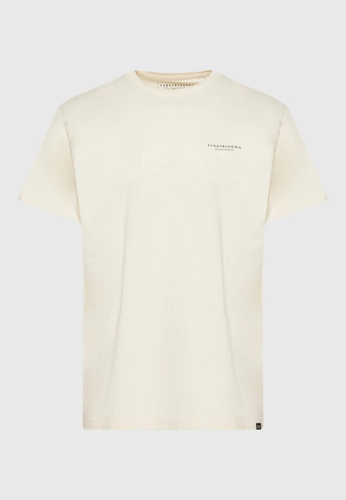 FUNKY BUDDHA ΑΝΔΡΙΚΉ ΜΠΛΟΎΖΑ ΚΟΝΤΌ ΜΑΝΊΚΙ BASIC | OFF WHITE