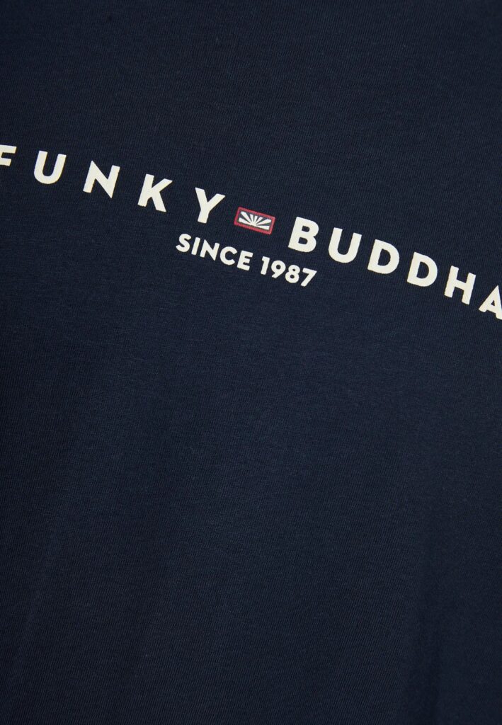 FUNKY BUDDHA ΑΝΔΡΙΚΉ ΜΠΛΟΎΖΑ ΜΑΚΡΎ ΜΑΝΊΚΙ | DARK BLUE