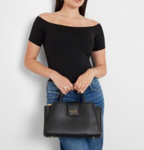 GUESS LIBERA SML GIRLFRIEND SATCHEL ΤΣΑΝΤΑ ΓΥΝΑΙΚΕΙΟ | BLACK