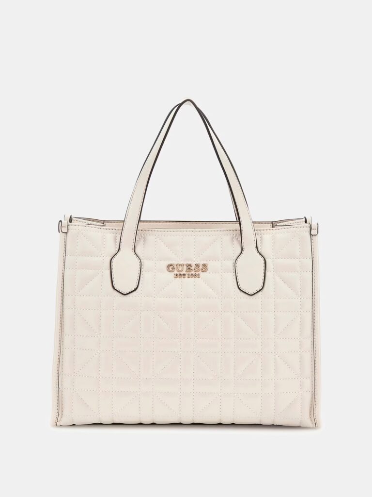 GUESS SILVANA 2 COMPARTMENT TOTE ΤΣΑΝΤΑ ΓΥΝΑΙΚΕΙΟ | OFF WHITE