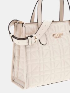 GUESS SILVANA 2 COMPARTMENT TOTE ΤΣΑΝΤΑ ΓΥΝΑΙΚΕΙΟ | OFF WHITE