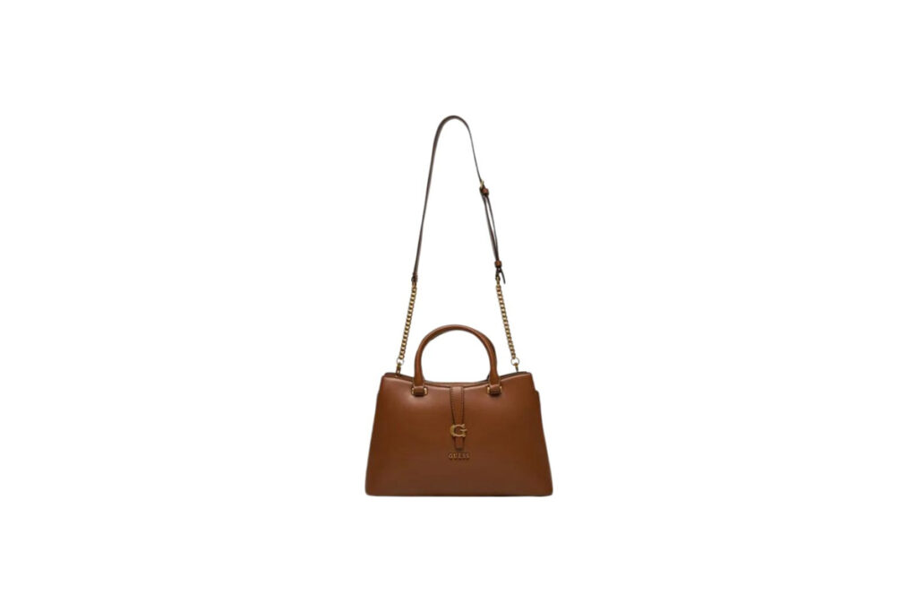 GUESS KUBA TRI COMPARTMENT SATCHEL ΤΣΑΝΤΑ ΓΥΝΑΙΚΕΙΟ | CAMEL