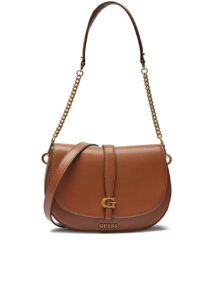 GUESS KUBA TRI CMPT FLAP SHLDR BAG ΤΣΑΝΤΑ ΓΥΝΑΙΚΕΙΟ | CAMEL