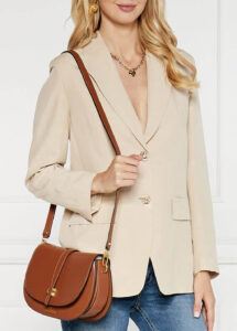 GUESS KUBA TRI CMPT FLAP SHLDR BAG ΤΣΑΝΤΑ ΓΥΝΑΙΚΕΙΟ | CAMEL