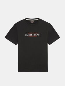 GUESS JEANS GJ SS CN REG AMERICA-ΜΠΛΟΥΖΑ ΑΝΔΡΙΚΗ | BLACK