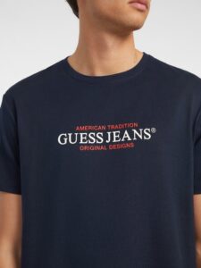 GUESS JEANS GJ SS CN REG AMERICA-ΜΠΛΟΥΖΑ ΑΝΔΡΙΚΗ | BLUE