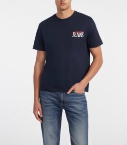 GUESS JEANS GJ SS CN REG LOGO TEE ΜΠΛΟΥΖΑ ΑΝΔΡΙΚΟ | BLUE