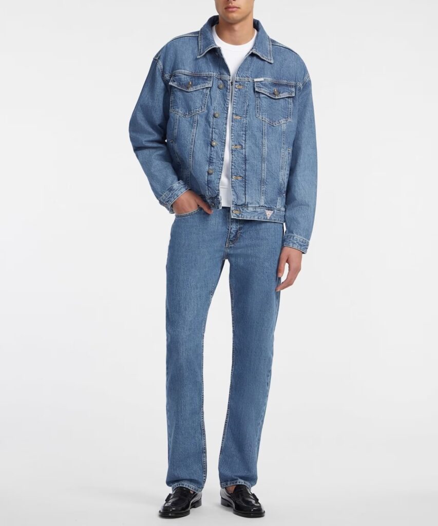 GUESS JEANS GJ MENS OVERSIZED TRUCKER-ΜΠΟΥΦΑΝ ΑΝΔΡΙΚΟ | INDIGO