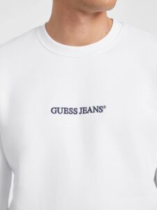 GUESS JEANS GJ SLIM LOGO EMB ORGANIC CO RECYCLE POLY 365 | WHITE