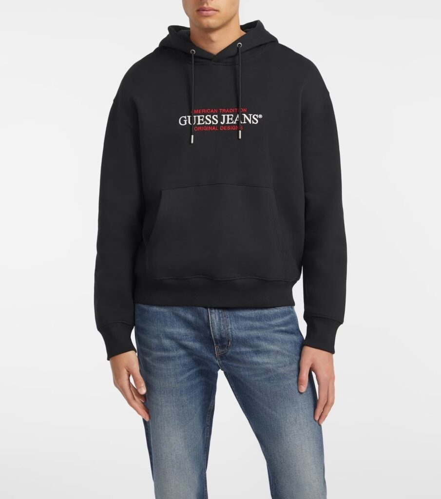 GUESS JEANS HOOD REG AMERICAN ΦΟΥΤΕΡ ΑΝΔΡΙΚΟ | BLACK