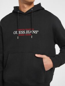 GUESS JEANS HOOD REG AMERICAN ΦΟΥΤΕΡ ΑΝΔΡΙΚΟ | BLACK