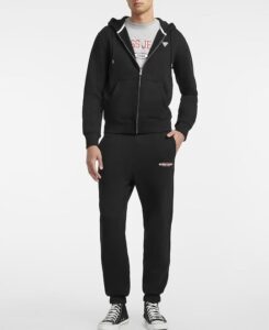 GUESS JEANS GJ HOOD REG AMERICA-ΦΟΥΤΕΡ ΑΝΔΡΙΚΟ | BLACK