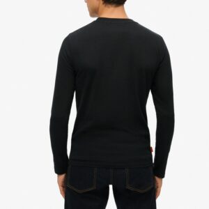 SUPERDRY ESSENTIAL LOGO LONG SLEEVE TOP | BLACK