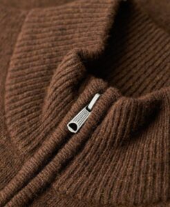 SUPERDRY OVIN ESSENTIAL EMB KNIT HALF ZIP ΠΛΕΚΤΟ ΑΝΔΡΙΚΟ | BROWN