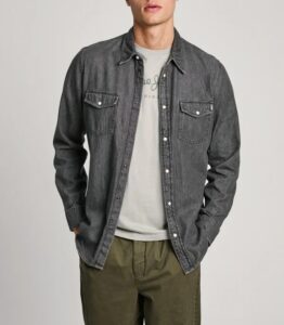 PEPE JEANS REGULAR SHIRT ΠΟΥΚΑΜΙΣΟ ΑΝΔΡΙΚΟ | ANTHRACITE