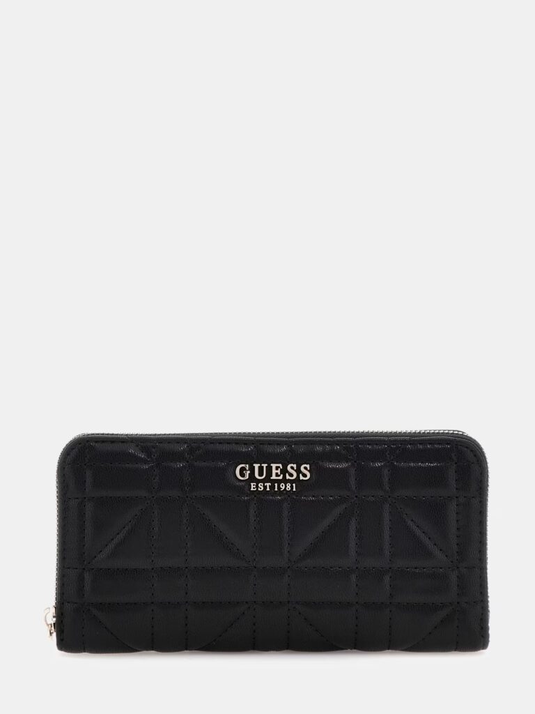 GUESS ASSIA SLG LARGE ZIP AROUND ΑΞΕΣΟΥΑΡ ΓΥΝΑΙΚΕΙΟ | BLACK