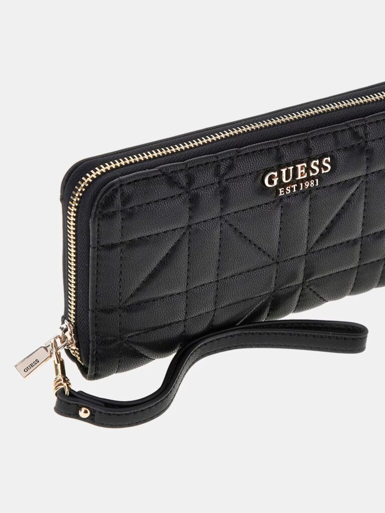 GUESS ASSIA SLG LARGE ZIP AROUND ΑΞΕΣΟΥΑΡ ΓΥΝΑΙΚΕΙΟ | BLACK