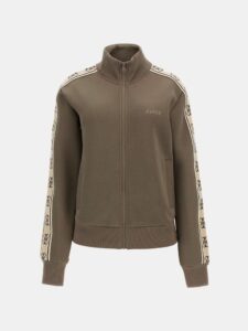 GUESS ATH BRITNEY FULL ZIP SWEATSHIRT PUNTO MILANO 300 | BROWN