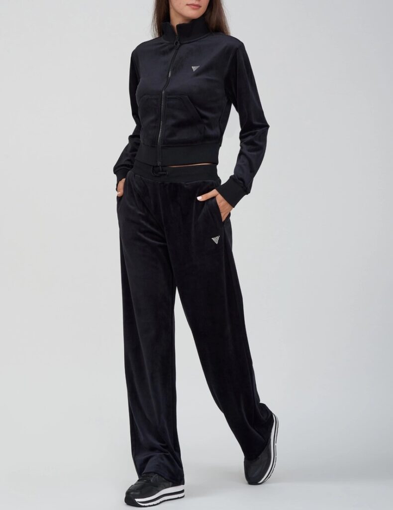 GUESS ATH COUTURE STRAIGHT LONG PANT ΠΑΝΤΕΛΟΝΙ ΓΥΝΑΙΚΕΙΟ | BLACK